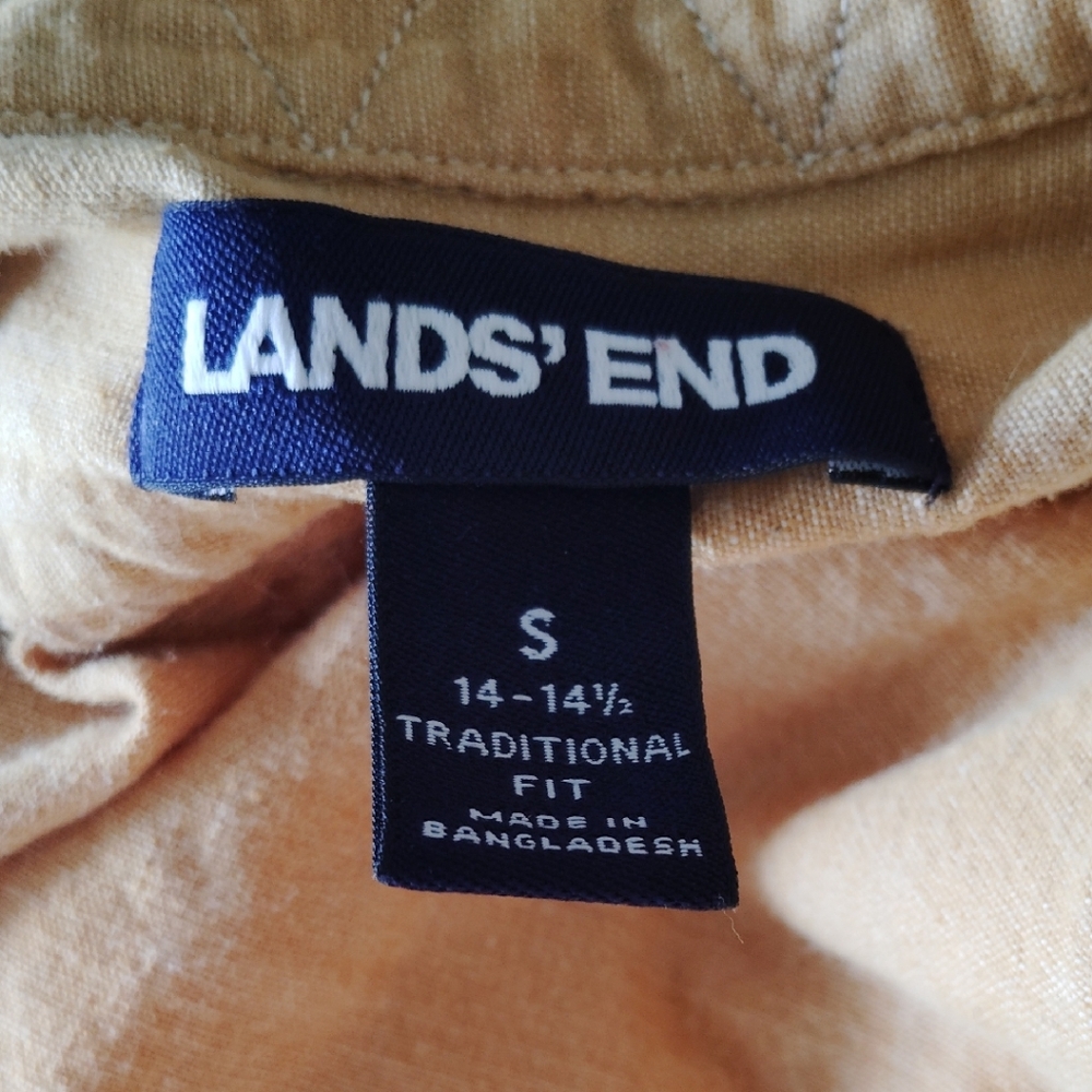 Lands' End Traditional Fit Shirt in Warm Tan